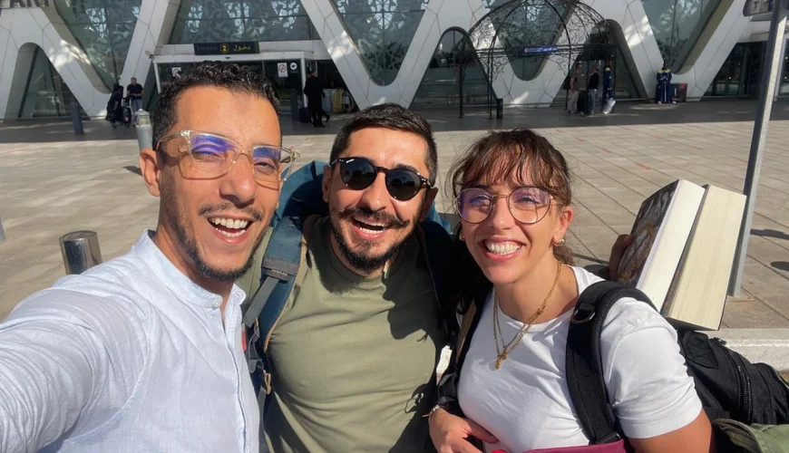Smiling Goodbyes at Marrakech Airport With Adnane and Our Wonderful Guests