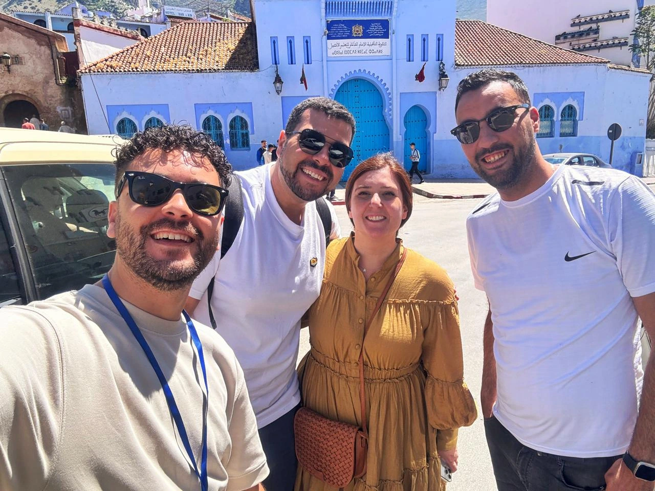 History of Chefchaouen – The Blue Pearl of Morocco Chefchaouen, also known as the Blue City of Morocco, is one of the most charming and peaceful destinations in North Africa. Nestled in the heart of the Rif Mountains, Chefchaouen was founded in 1471 by Moulay Ali Ben Rachid as a small fortress to protect the region from Portuguese invasions. Over the centuries, the city became a refuge for Andalusian and Jewish families fleeing Spain. These communities strongly influenced Chefchaouen’s architecture, culture, and traditions. The iconic blue-painted walls are believed to symbolize spirituality, peace, and protection, while also helping to keep homes cool during summer. Today, Chefchaouen is famous for its relaxed atmosphere, traditional medina, artisanal crafts, and breathtaking mountain scenery. It has become a must-visit destination on any private Morocco tour, especially for travelers seeking authenticity, photography, and cultural immersion. ⸻ ⛰️ The Rif Mountains – A Natural Paradise in Northern Morocco The Rif Mountains form a stunning backdrop to Chefchaouen and play a major role in its unique identity. This green and fertile region is known for its: • Olive groves • Cedar and pine forests • Small Berber villages • Scenic mountain roads Unlike the Atlas Mountains, the Rif offers a softer landscape, ideal for hiking, nature walks, and panoramic viewpoints. Traveling through the Rif Mountains on a private tour with a local driver allows guests to enjoy hidden viewpoints, local markets, and authentic rural life away from mass tourism. Chefchaouen’s location makes it a perfect stop on a 10-day private Morocco itinerary, connecting cities like Tangier, Fes, and Casablanca. Two Australian guests exploring the Blue City of Chefchaouen with a local guide and professional driver during a private 10-day Morocco tour, enjoying the scenic Rif Mountains and an authentic travel experience organized by Moroccan Odyssey. This photo captures two Australian guests enjoying a private Chefchaouen tour in northern Morocco, accompanied by an experienced local guide and a professional private driver. While walking through the iconic blue streets of Chefchaouen, also known as the Blue City of Morocco, the travelers discover the city’s rich history, Andalusian influences, and peaceful atmosphere, all set against the stunning backdrop of the Rif Mountains. This visit is part of a carefully designed 10-day private Morocco tour, offering a personalized travel experience that combines cultural discovery, scenic mountain landscapes, and authentic local encounters. Organized by Moroccan Odyssey, this private tour allows guests to explore Chefchaouen at a relaxed pace, enjoy insightful explanations from a local guide, and travel comfortably through northern Morocco with a dedicated driver, making it an ideal experience for travelers seeking a customized and memorable Morocco travel experience.