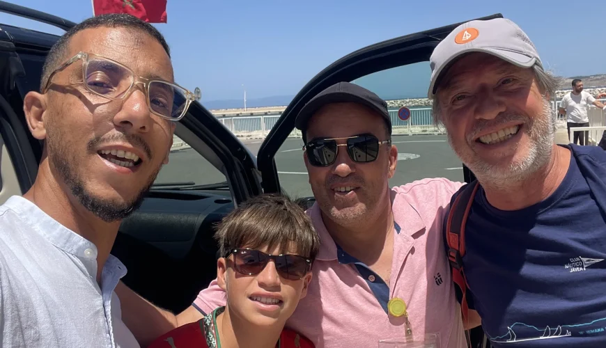 Morocco private tour guide and driver with two guests