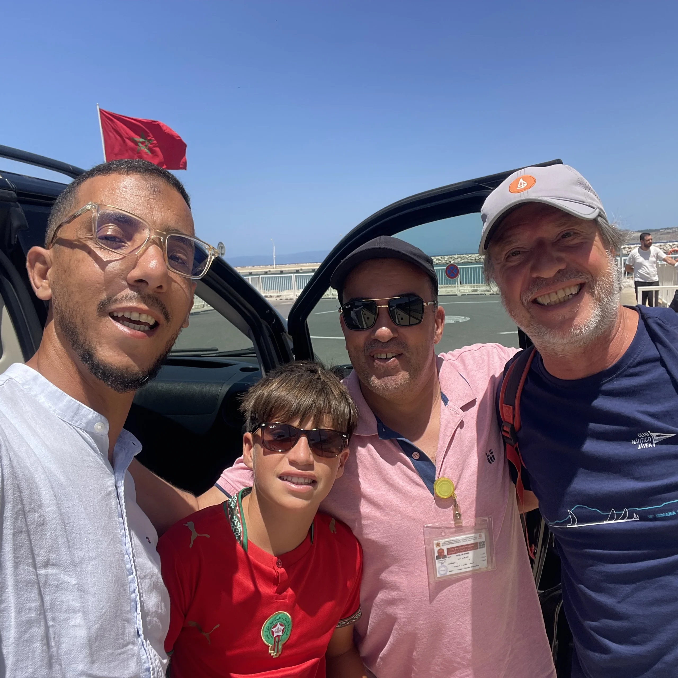 Morocco private tour guide and driver with two guests